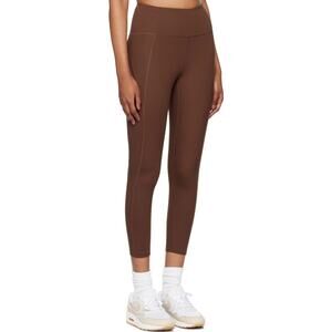 Girlfriend Collective Chocolate Brown Leggings Cropped High Waisted Women's XL